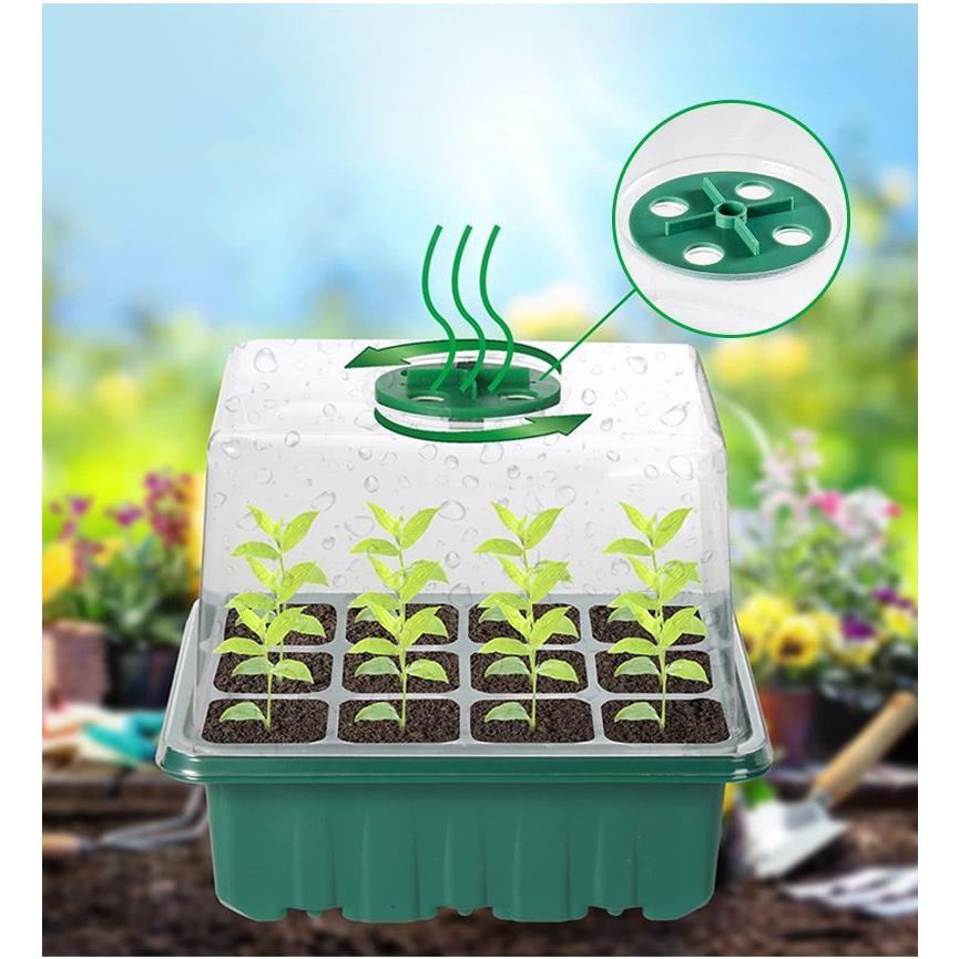 育苗ポット 育苗資材 ガーデニング用品 6穴 12穴 蓋付き 通気口 排水穴