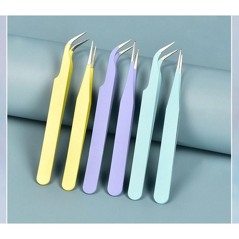 YDM 技工ピンセット　直　中古　７本セット　長さ約20.5センチ ピンセット 手芸用 工具 DIY用品 精密 クラフト 細かい作業 先細