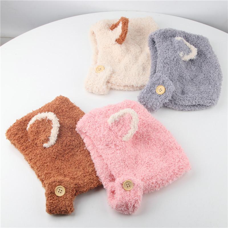 ニット帽子 帽子 子ども ベビー 赤ちゃん キッズ 男の子 女の子 ファッション小物 ベビー帽子 手編み風 3点セット 手袋 マフラー 耳付き ボタン | plusnao | 11