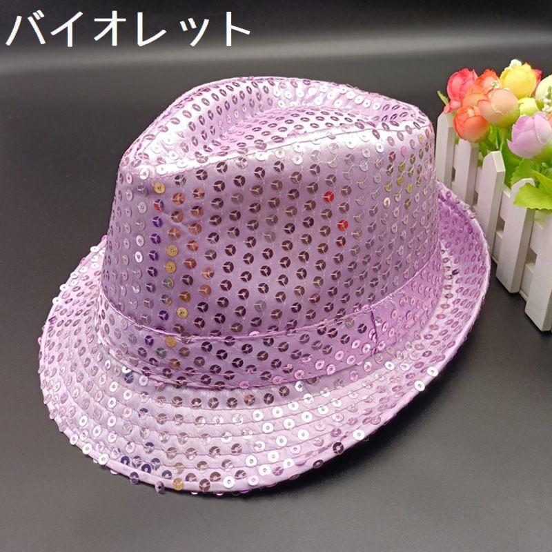 ハット 中折れハット 帽子 キッズ レディース 子供用 大人用 ぼうし キラキラ スパンコール 親子でお揃い ペアルック 中折れ帽 女の子 男の子 ダ | plusnao | 23