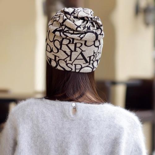 ターバンキャップ ネックウォーマー ヘアバンド 3way 帽子 ビーニー ワッチキャップ レディース 女性 ぼうし アルファベット 国旗 無地 カジュ | ブランド登録なし | 04