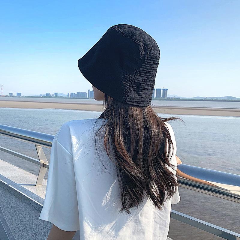バケットハット レディース しわ加工 日よけ 春夏 帽子 サンハット 自転車 アウトドア 旅行 海辺 ビーチ 散歩 カジュアル ファッション | ブランド登録なし | 02