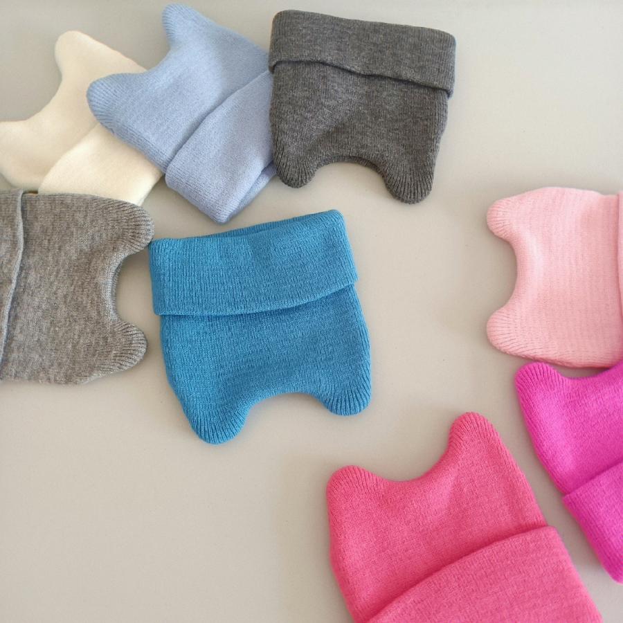 ベビー帽子 男の子 女の子 ベビー キッズ 子供服 ニット レッド ブルー ピンク うさ耳 かわいい カラバリ豊富 | plusnao | 12