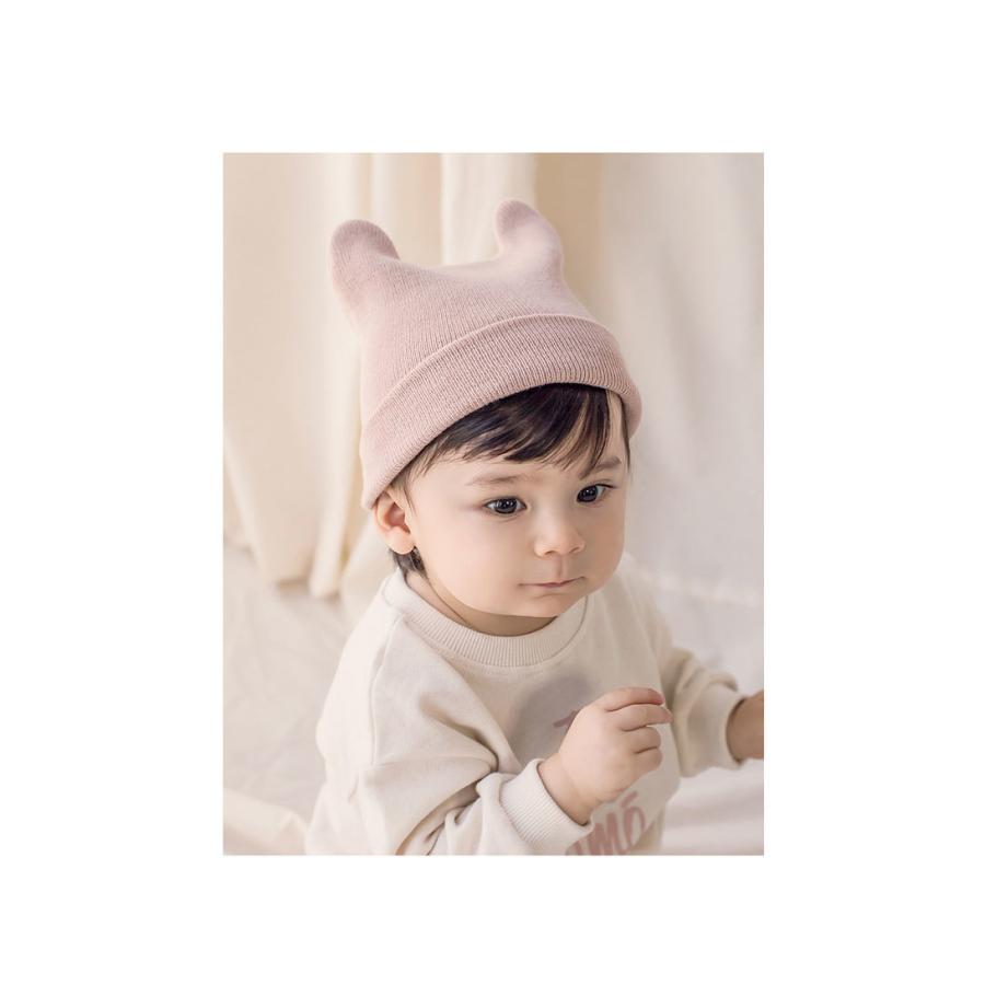ベビー帽子 男の子 女の子 ベビー キッズ 子供服 ニット レッド ブルー ピンク うさ耳 かわいい カラバリ豊富 | plusnao | 05