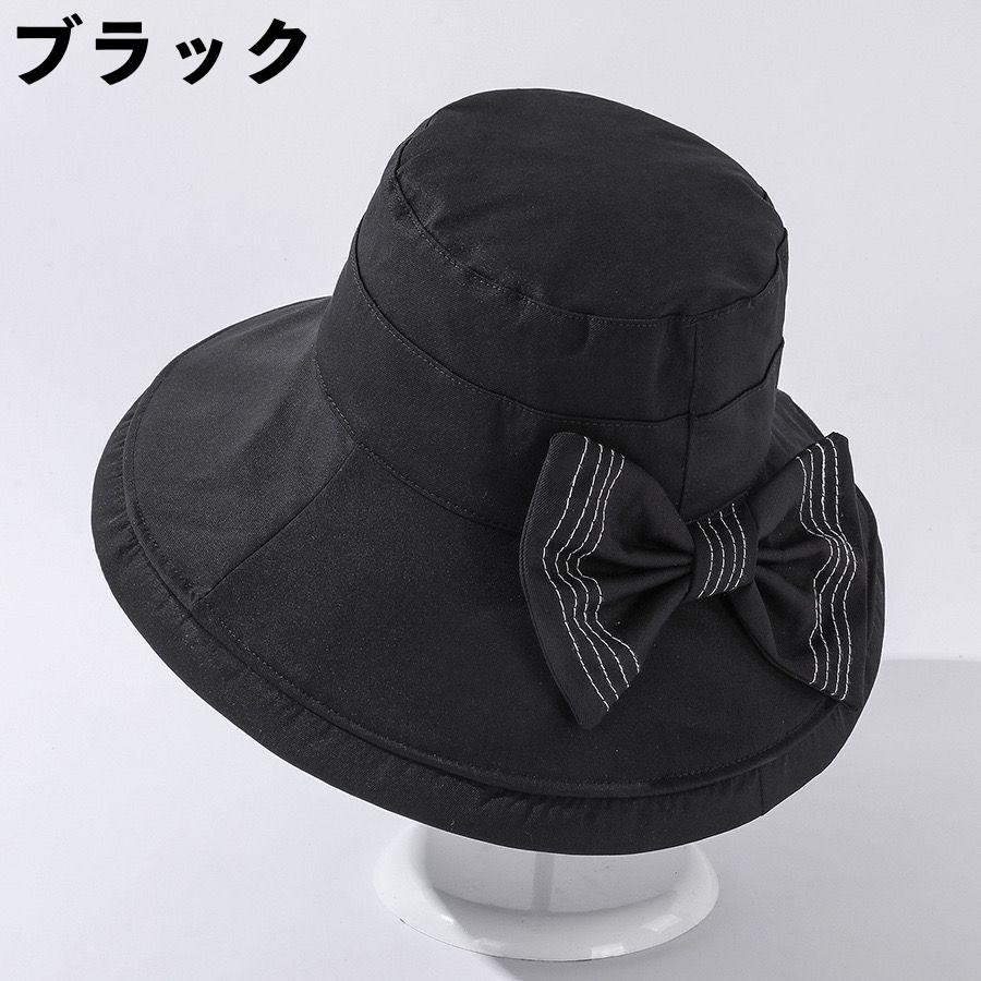 帽子 ハット つば広 リボン レディース 女性 ぼうし あご紐付き 顎紐 無地 単色 シンプル カジュアル 日よけ 日除け 日焼け防止 UV 紫外線対 | plusnao | 13