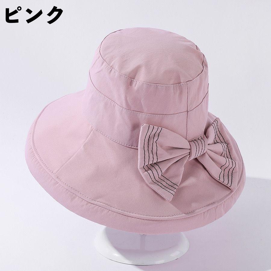帽子 ハット つば広 リボン レディース 女性 ぼうし あご紐付き 顎紐 無地 単色 シンプル カジュアル 日よけ 日除け 日焼け防止 UV 紫外線対 | plusnao | 14