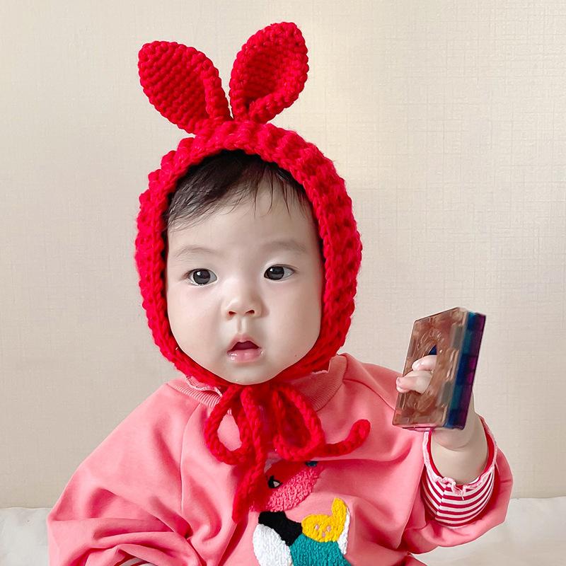 ニット帽 ボンネット帽子 ベビー 子供用 女の子 男の子 赤ちゃん うさ耳 ニットキャップ 耳当て あご紐付き 耳付き ウサギ うさぎ 兎 おしゃれ プラスナオ Paypayモール店 通販 Paypayモール