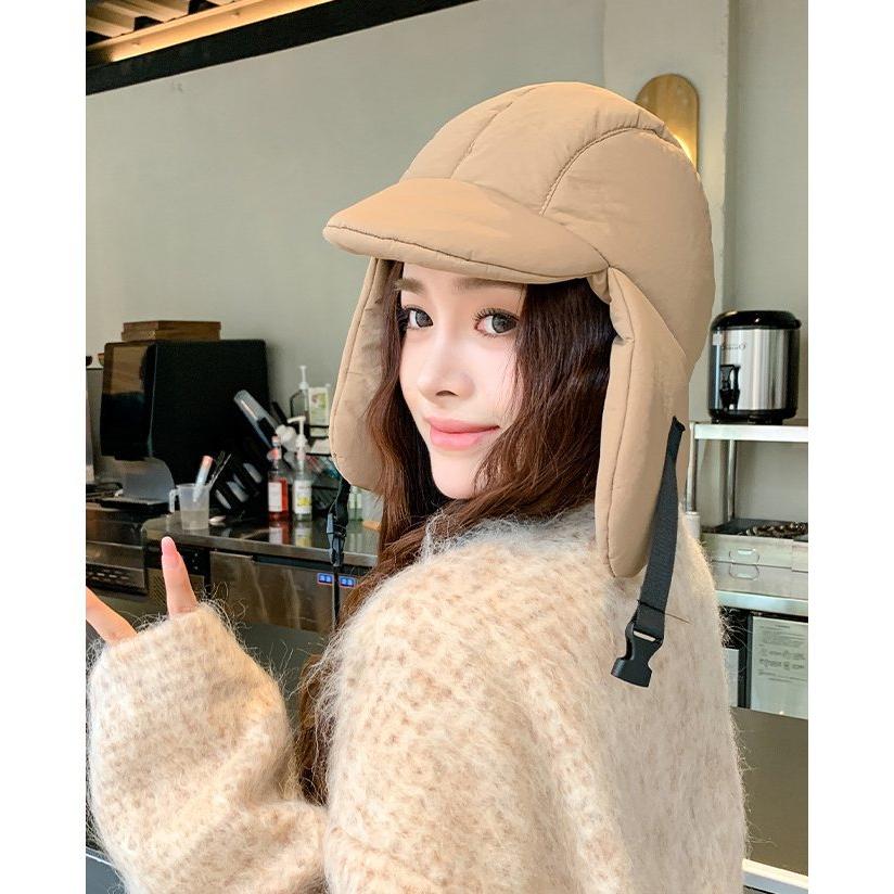 パイロットキャップ フライトキャップ レディース 帽子 耳あて バックル付き 防寒 防風 厚手 暖かい あったか 保温 無地 シンプル おしゃれ かわ | ブランド登録なし | 11