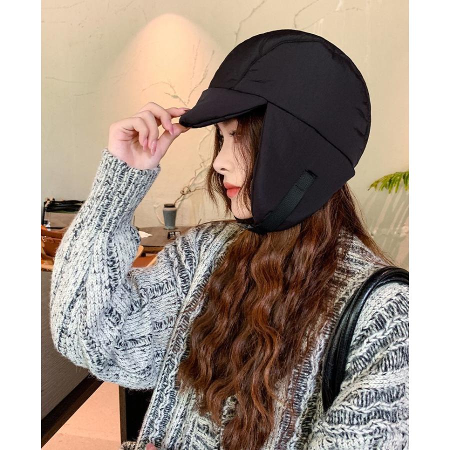 パイロットキャップ フライトキャップ レディース 帽子 耳あて バックル付き 防寒 防風 厚手 暖かい あったか 保温 無地 シンプル おしゃれ かわ | ブランド登録なし | 12