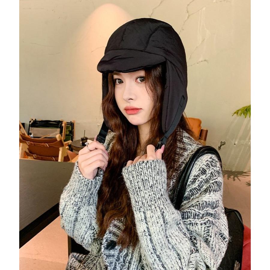 パイロットキャップ フライトキャップ レディース 帽子 耳あて バックル付き 防寒 防風 厚手 暖かい あったか 保温 無地 シンプル おしゃれ かわ | ブランド登録なし | 13