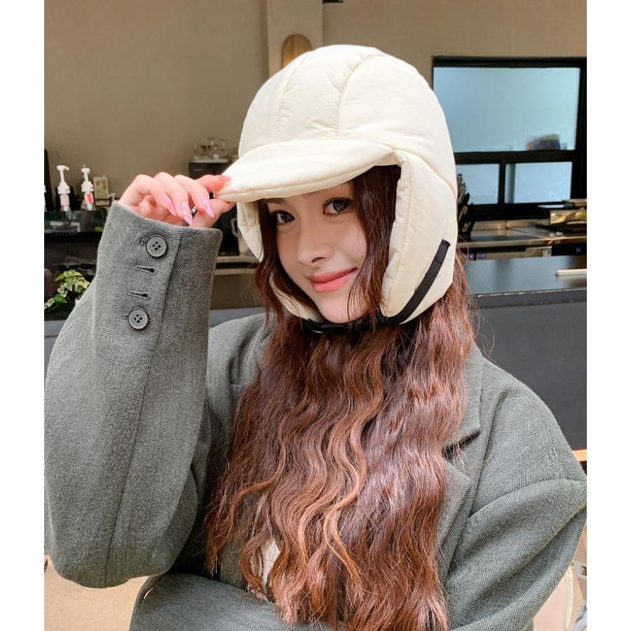 パイロットキャップ フライトキャップ レディース 帽子 耳あて バックル付き 防寒 防風 厚手 暖かい あったか 保温 無地 シンプル おしゃれ かわ | ブランド登録なし | 08