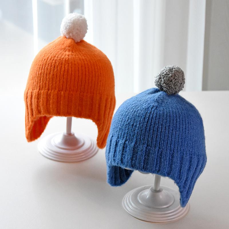 ニット帽 帽子 子供用 キッズ ベビー ニットキャップ ボンボン付き 耳当て付き ファッション小物 女の子 男の子 こども用 防寒 寒さ対策 あったか プラスナオ Paypayモール店 通販 Paypayモール