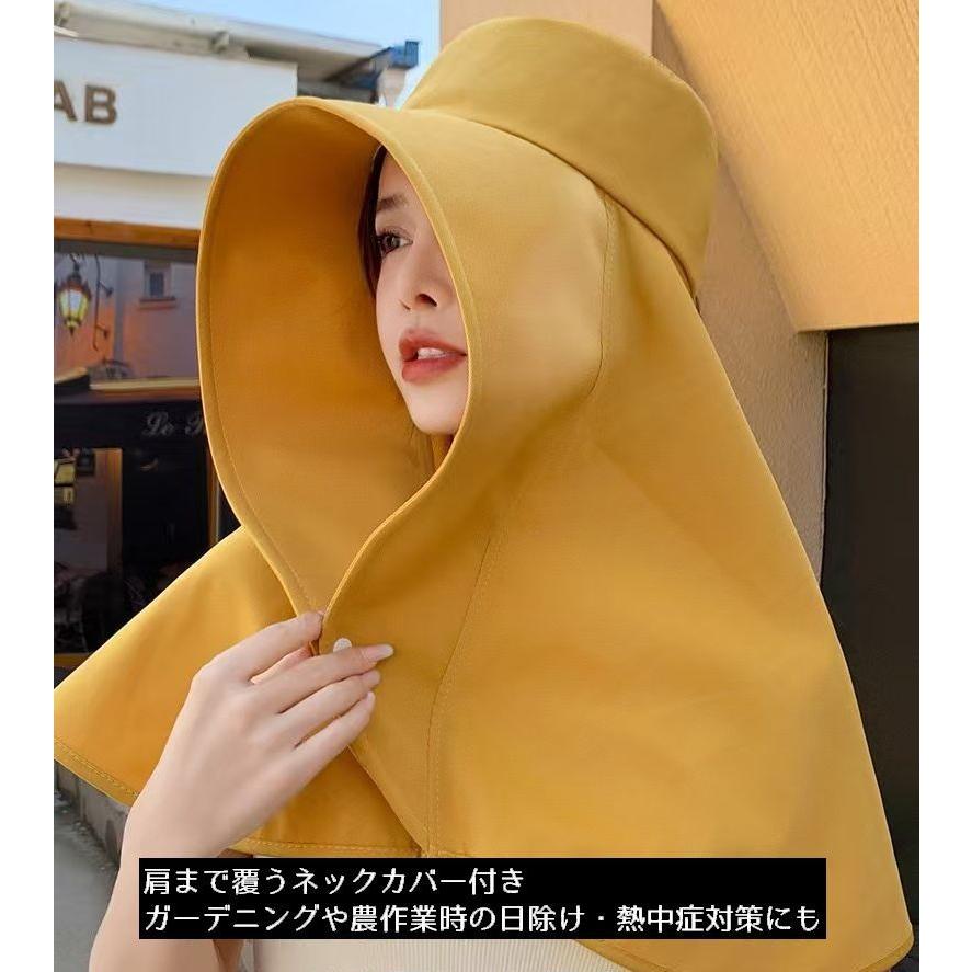 日よけ帽子 ハット つば広 レディース ネックガード 肩までカバー ゆったり 夏 アウトドア UVカット 紫外線対策 日焼け防止 日焼け対策 日除け | ブランド登録なし | 04