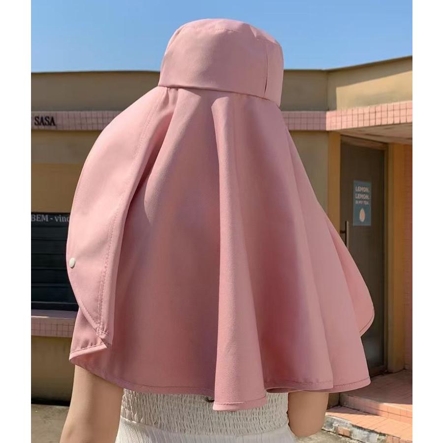 日よけ帽子 ハット つば広 レディース ネックガード 肩までカバー ゆったり 夏 アウトドア UVカット 紫外線対策 日焼け防止 日焼け対策 日除け | ブランド登録なし | 05