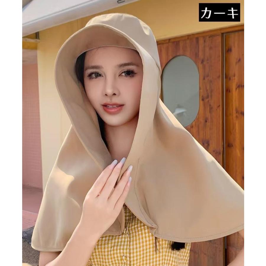 日よけ帽子 ハット つば広 レディース ネックガード 肩までカバー ゆったり 夏 アウトドア UVカット 紫外線対策 日焼け防止 日焼け対策 日除け | ブランド登録なし | 06