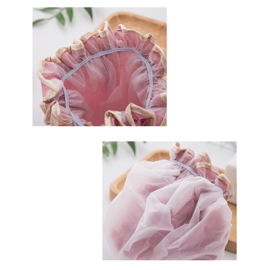 シャワーキャップ バスキャップ 入浴キャップ ヘアキャップ 浴用帽子 レディース 女性 婦人 大人 キャップ 帽子 ぼうし シンプル 髪濡れ防止 防水 | plusnao | 16