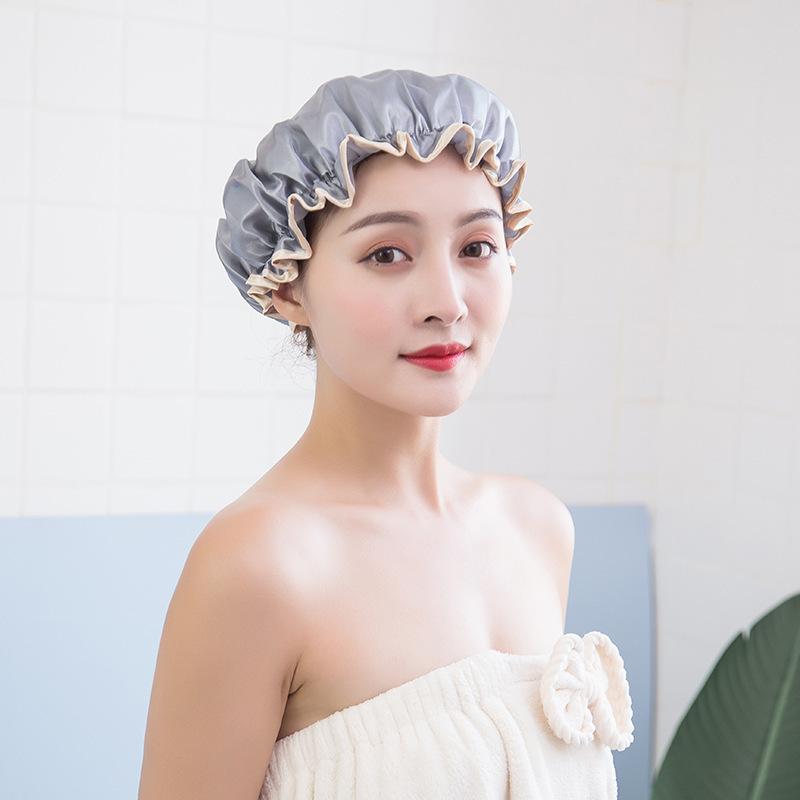 シャワーキャップ バスキャップ 入浴キャップ ヘアキャップ 浴用帽子 レディース 女性 婦人 大人 キャップ 帽子 ぼうし シンプル 髪濡れ防止 防水 | plusnao | 01