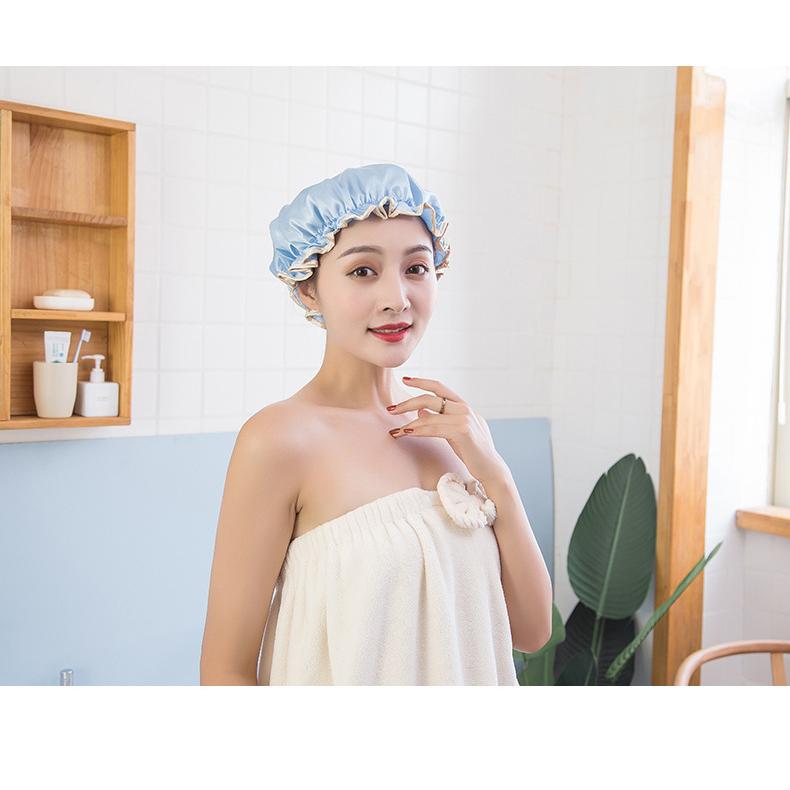 シャワーキャップ バスキャップ 入浴キャップ ヘアキャップ 浴用帽子 レディース 女性 婦人 大人 キャップ 帽子 ぼうし シンプル 髪濡れ防止 防水 | plusnao | 05