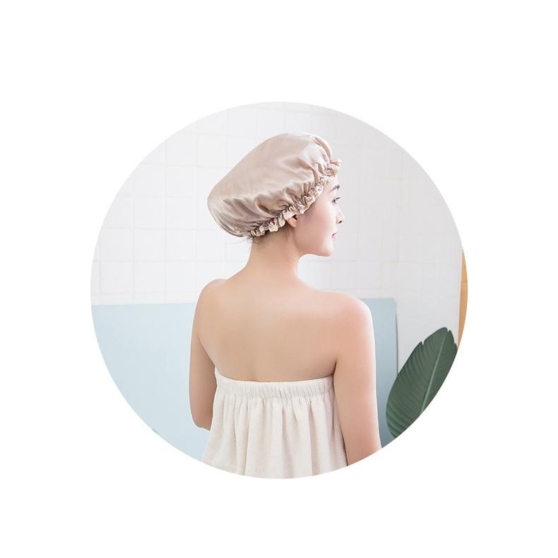 シャワーキャップ バスキャップ 入浴キャップ ヘアキャップ 浴用帽子 レディース 女性 婦人 大人 キャップ 帽子 ぼうし シンプル 髪濡れ防止 防水 | plusnao | 09