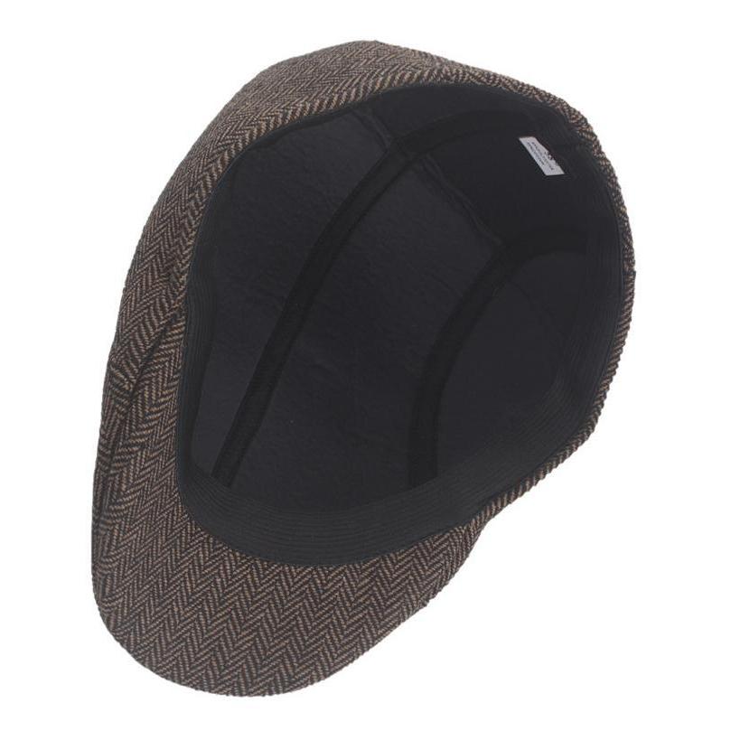 ハンチング帽 ハンチングキャップ メンズ 男性 鳥打帽 帽子 ぼうし キャップ ヘリンボーン柄 クラシック おしゃれ かっこいい 紫外線対策 日除け | plusnao | 04