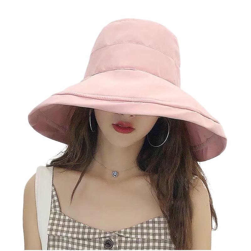 女優帽 レディース 女性 婦人 帽子 ぼうし ハット つば広 あご紐付き 黒 ベージュ ピンク ネイビー 無地 シンプル カジュアル お出かけシーン | plusnao | 11