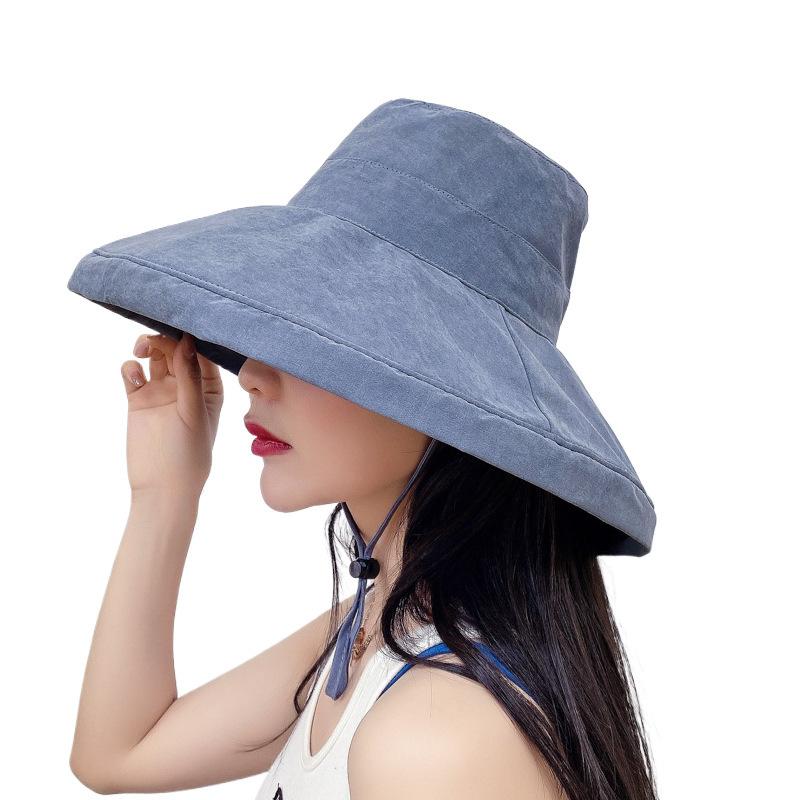 女優帽 レディース 女性 婦人 帽子 ぼうし ハット つば広 あご紐付き 黒 ベージュ ピンク ネイビー 無地 シンプル カジュアル お出かけシーン | plusnao | 12