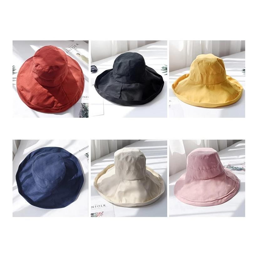 女優帽 レディース 女性 婦人 帽子 ぼうし ハット つば広 あご紐付き 黒 ベージュ ピンク ネイビー 無地 シンプル カジュアル お出かけシーン | plusnao | 15
