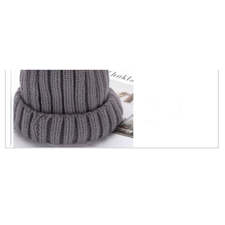 ニット帽 ニットキャップ レディース 帽子 ぼうし ポンポン付き ホワイト ブラック グレー ブルー シンプル かわいい | plusnao | 03