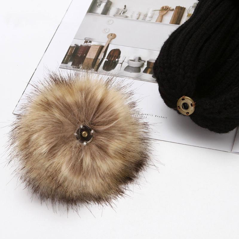 ニット帽 ニットキャップ レディース 帽子 ぼうし ポンポン付き ホワイト ブラック グレー ブルー シンプル かわいい | plusnao | 04