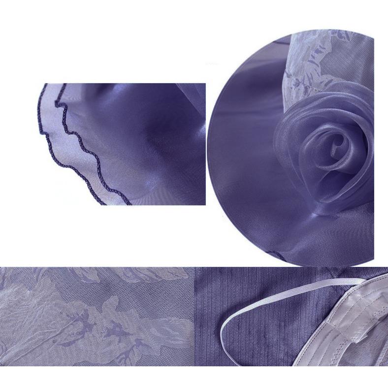 帽子 つば広ハット つば広帽子 女優帽 レディース 女性 折りたためる コンパクト 持ち歩き レース シフォン シースルー 日除け 日焼け対策 紫外線 | plusnao | 15