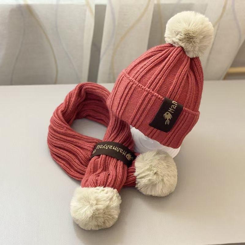 ニット帽 マフラー 2点セット ベビー キッズ 子供用 男の子 女の子 帽子 ニットキャップ 防寒 あったか 暖かい シンプル おしゃれ | plusnao | 10