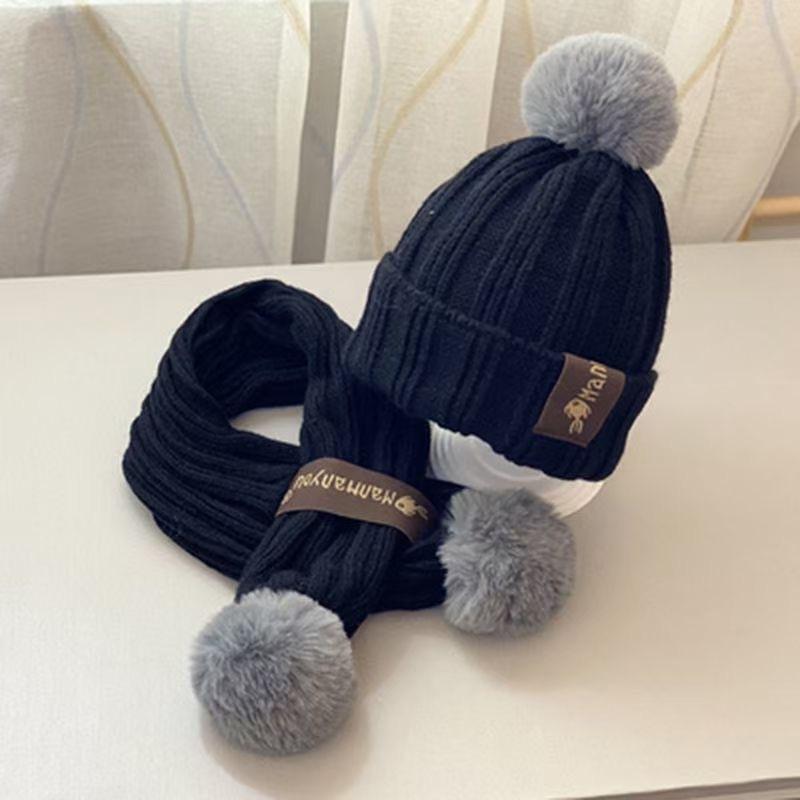 ニット帽 マフラー 2点セット ベビー キッズ 子供用 男の子 女の子 帽子 ニットキャップ 防寒 あったか 暖かい シンプル おしゃれ | plusnao | 07