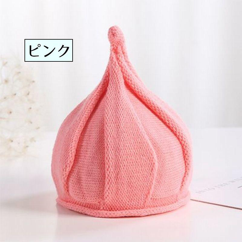 ニット帽 とんがり帽子 ニットキャップ ぼうし ねじれ キッズ ベビー 子供用 男の子 女の子 かわいい おしゃれ キュート シンプル 防寒 単色 無 | ブランド登録なし | 13