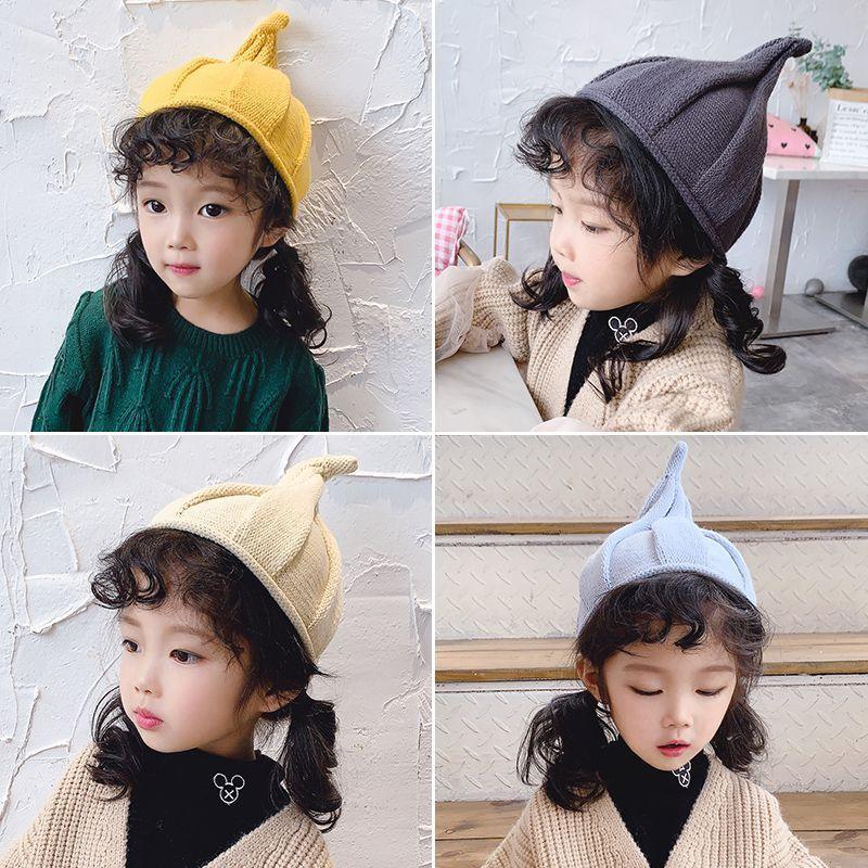 ニット帽 とんがり帽子 ニットキャップ ぼうし ねじれ キッズ ベビー 子供用 男の子 女の子 かわいい おしゃれ キュート シンプル 防寒 単色 無 | ブランド登録なし | 03