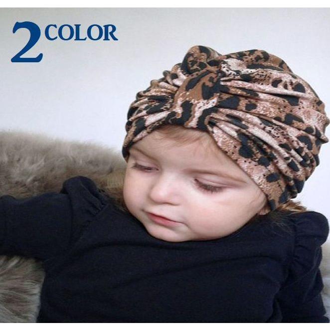 帽子 ターバン風 ベビー 赤ちゃん ファッション小物 ヒョウ柄 キャップ レオパード プレゼント 交換無料 キッズ かわいい おしゃれ