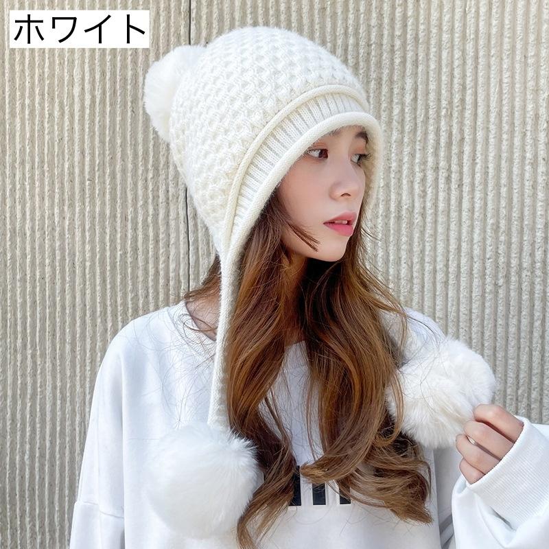 plusnao ニット帽 レディース 帽子 ニットキャップ 耳当て