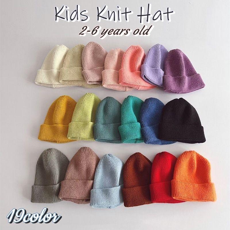 ニット帽子 ベビー 赤ちゃん 子供用 キッズ 男女兼用 女の子 男の子 無地 単色 ニットキャップ 可愛い お洒落 シンプル 防寒 あったか 暖かい | plusnao