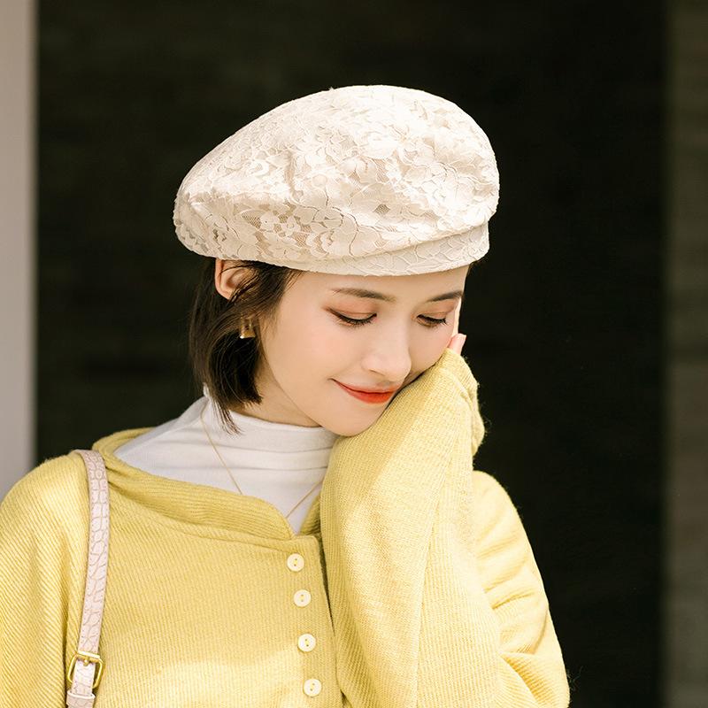 ベレー帽 レディース 女性用 婦人用 帽子 ぼうし 花柄 フラワー レース