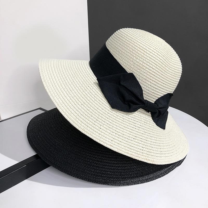 麦わら帽子 ストローハット レディース 女性用 つば広 ぼうし UV対策 紫外線対策 日除け おしゃれ かわいい シンプル カジュアル デイリー 婦人 | plusnao | 03