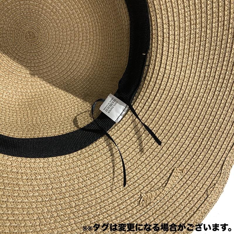 麦わら帽子 ストローハット レディース 女性用 つば広 ぼうし UV対策 紫外線対策 日除け おしゃれ かわいい シンプル カジュアル デイリー 婦人 | plusnao | 08