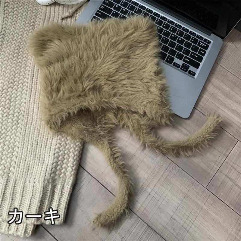 ニット帽 ニットキャップ レディース 女性 帽子 猫耳 ネコ耳 リボン