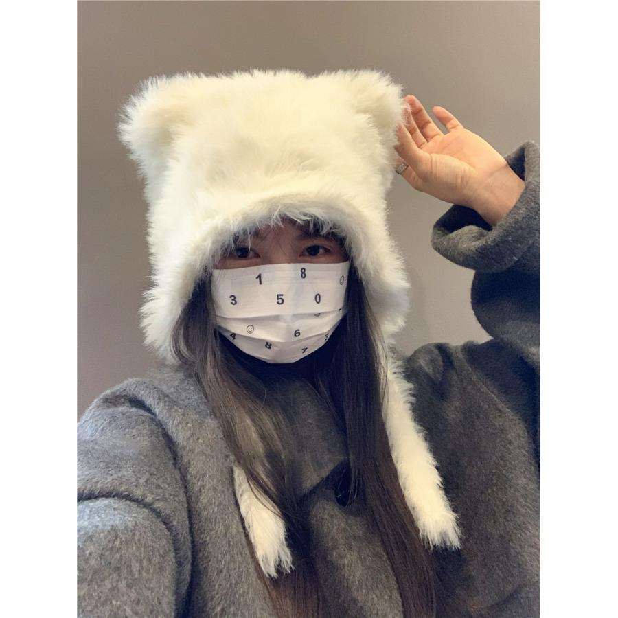 ニット帽 ニットキャップ レディース 女性 帽子 猫耳 ネコ耳 リボン