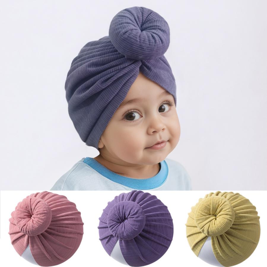 帽子 ターバン キャップ ベビー 赤ちゃん 子ども 男の子 女の子 バンダナ風 お団子風 ニューボーンフォト 記念撮影 かわいい おしゃれ キュート | plusnao | 03