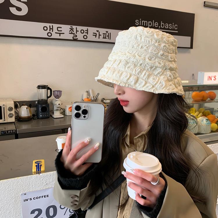 バケットハット 帽子 レディース ぼうし ポコポコ生地 ソリッドカラー 女性用 婦人用 日除け 紫外線対策 UV対策 熱中症対策 カジュアル お出かけ | plusnao | 10