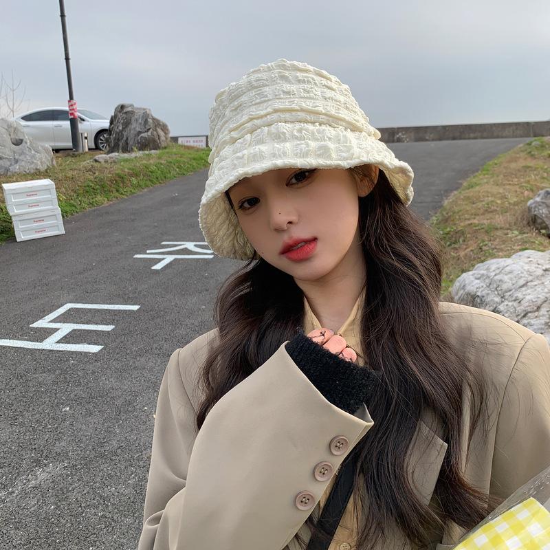 バケットハット 帽子 レディース ぼうし ポコポコ生地 ソリッドカラー 女性用 婦人用 日除け 紫外線対策 UV対策 熱中症対策 カジュアル お出かけ | plusnao | 11