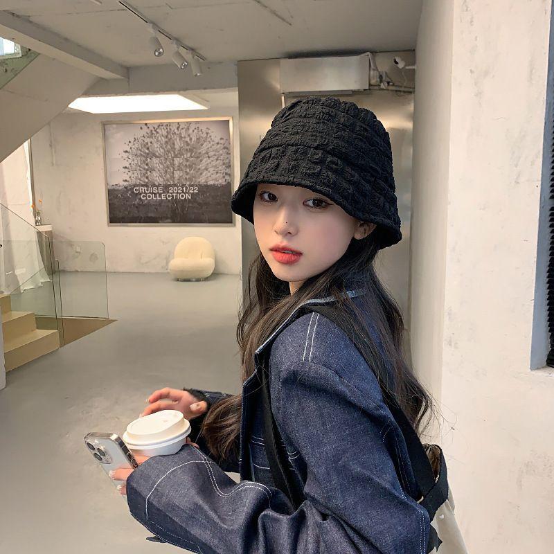 バケットハット 帽子 レディース ぼうし ポコポコ生地 ソリッドカラー 女性用 婦人用 日除け 紫外線対策 UV対策 熱中症対策 カジュアル お出かけ | plusnao | 05