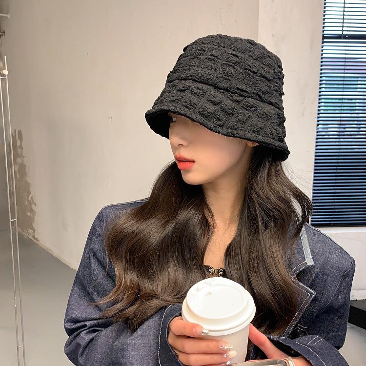 バケットハット 帽子 レディース ぼうし ポコポコ生地 ソリッドカラー 女性用 婦人用 日除け 紫外線対策 UV対策 熱中症対策 カジュアル お出かけ | plusnao | 06