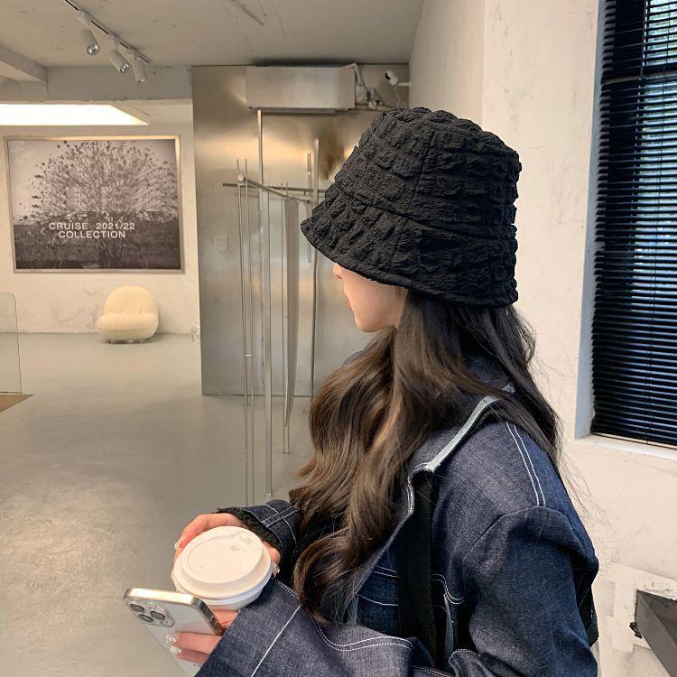 バケットハット 帽子 レディース ぼうし ポコポコ生地 ソリッドカラー 女性用 婦人用 日除け 紫外線対策 UV対策 熱中症対策 カジュアル お出かけ | plusnao | 07