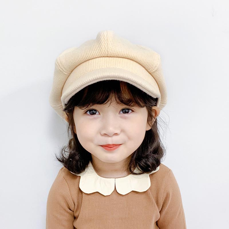 キャスケット帽 帽子 ぼうし 子供 キッズ 女の子 男の子 コーデュロイ風 無地 カラバリ豊富 黄色 秋 カジュアル 紫外線対策 プラスナオ Paypayモール店 通販 Paypayモール