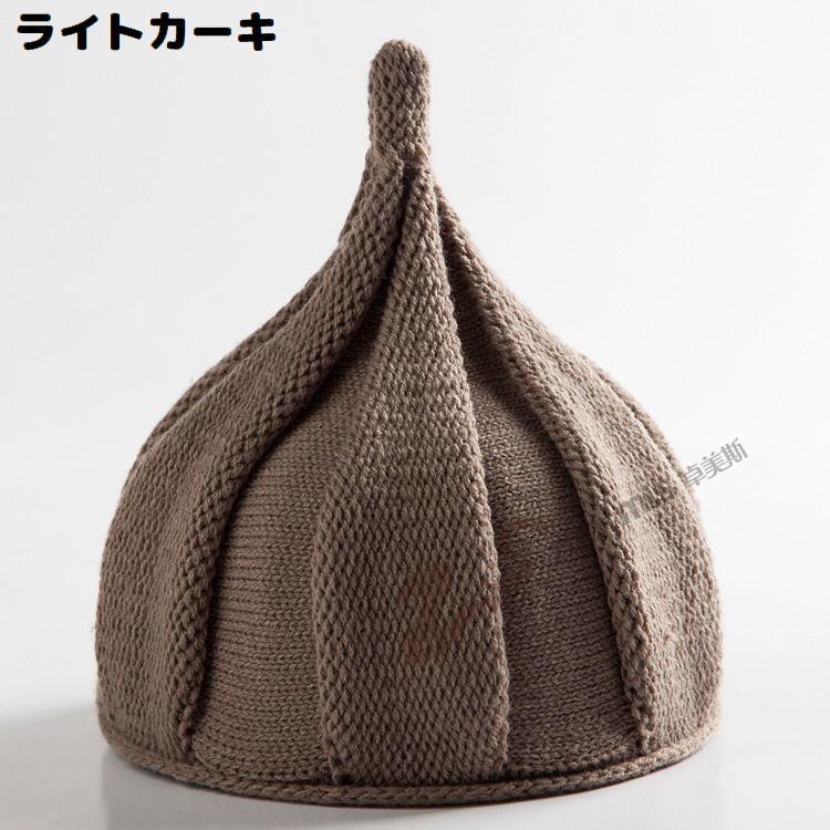 ニット帽 ベビー 赤ちゃん キッズ 女の子 男の子 子供 とんがり帽子 ねじり帽 どんぐり帽子 可愛い 防寒 暖かい 保温 秋冬 | plusnao | 10